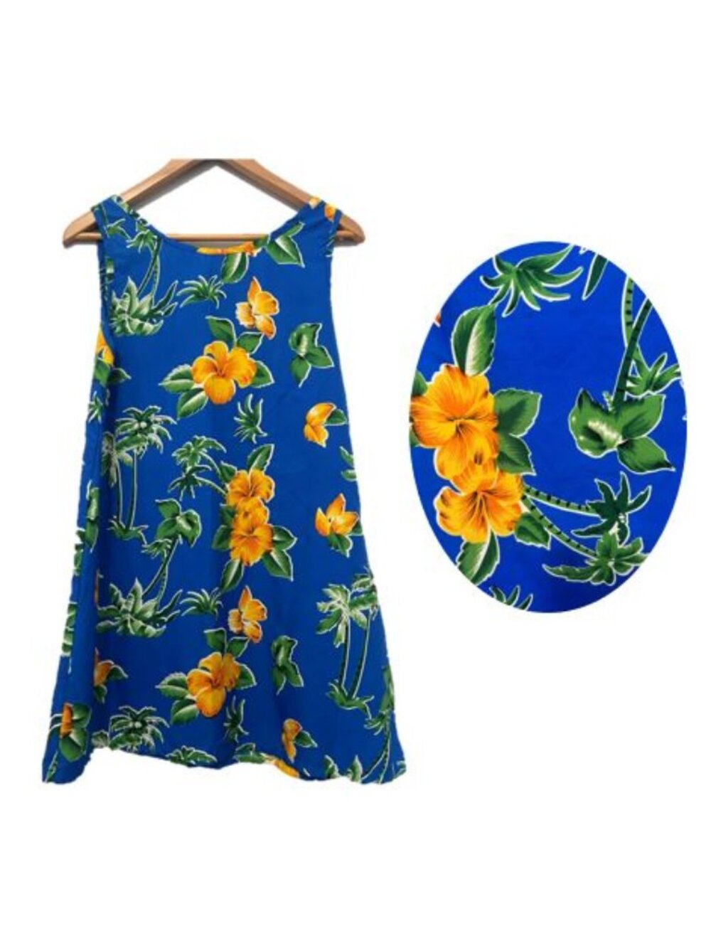 Vintage Hawaiian Polynesian Tropical Floral Luau Shift Dress / Coverup